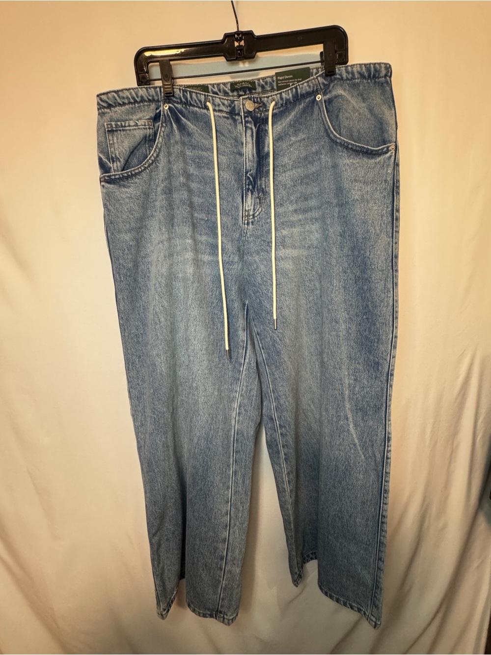 wild fable ridge ultra baggy jeans in classic blue wash with draw string